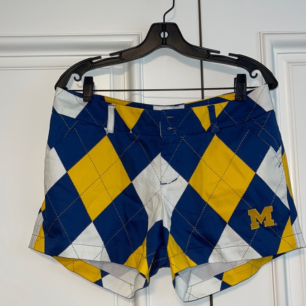 Michigan Wolverines Argyle Shorts Size Large *New With Tags*
